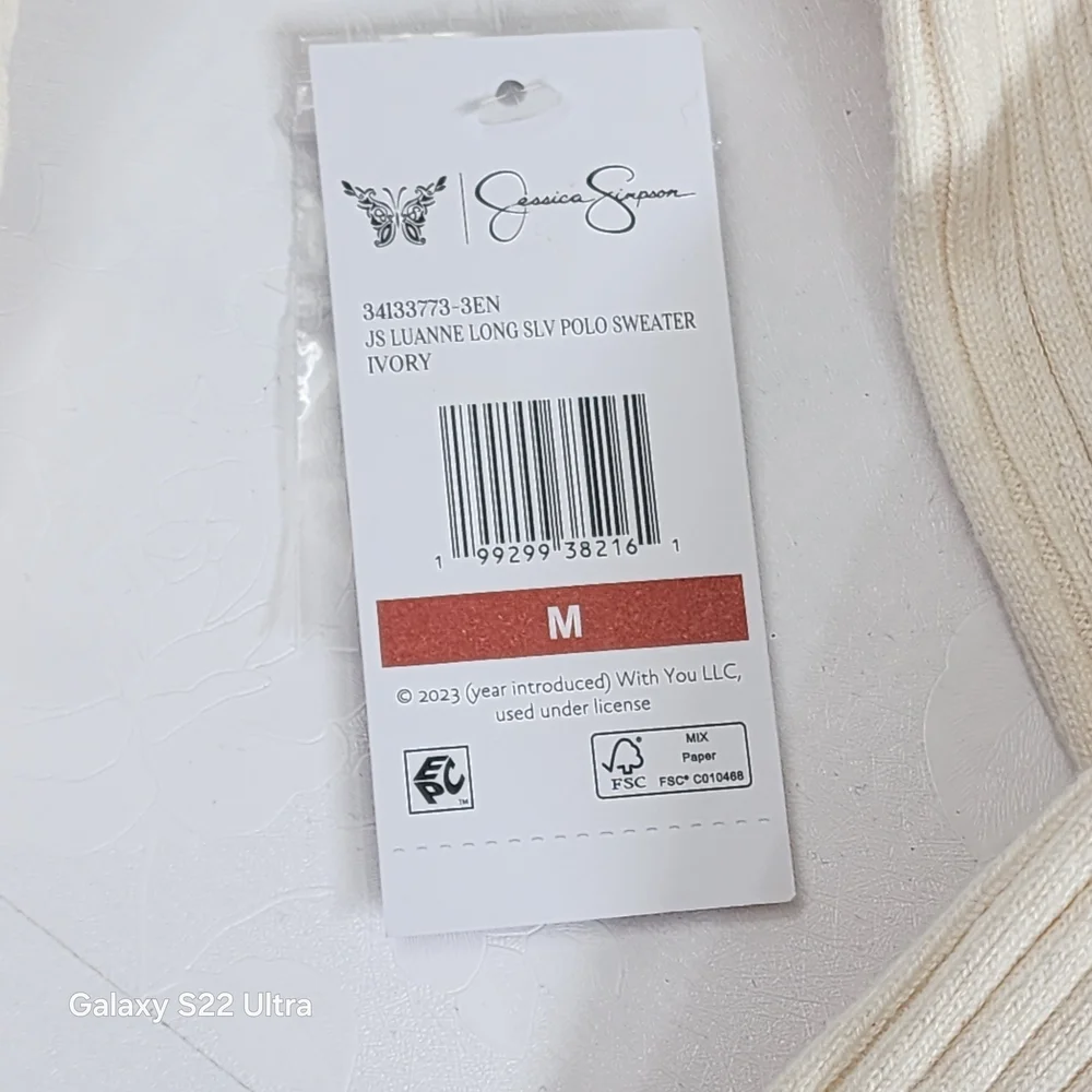 Cream Ribbed Button-Front Long Sleeve Top - Picture 3 of 7
